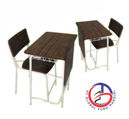 Meja dan Kursi Siswa Rangka Pipa Besi Bulat (Model Bisa Costum) - Gambar 13